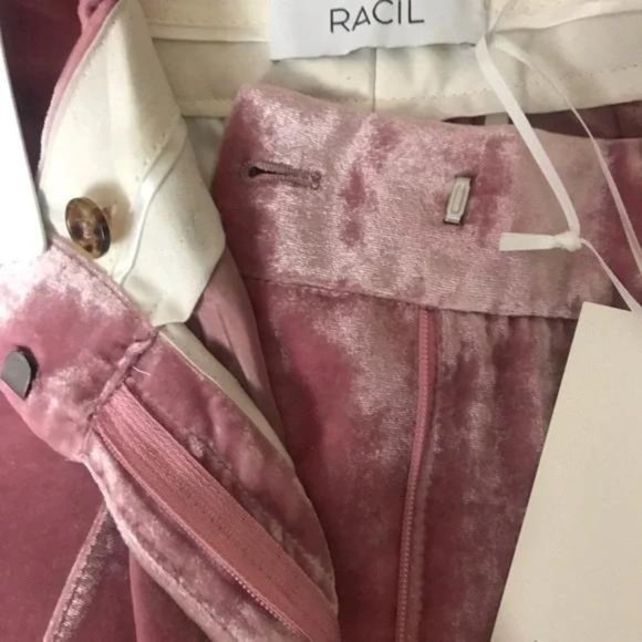 Racil Woman Charlie Velvet High-Waisted Wide-Leg Trousers | Size 10 - Picture 11 of 15